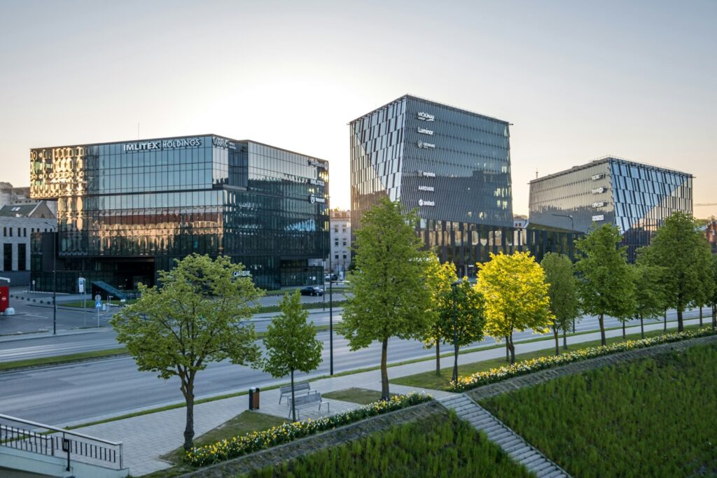 A city with a lot of tall buildings